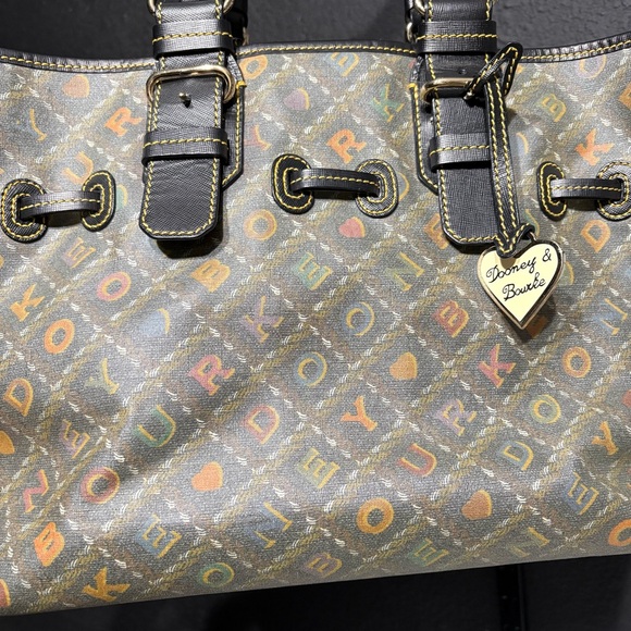 Dooney and Bourke Y2K crossword Chiara Tote Bag - Picture 2 of 16